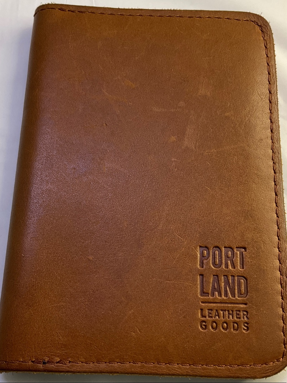 Portland Leather Goods Passport Holder Brown Travel Wallet Card Case 6”